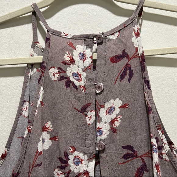 Don't Ask Why Cropped Swing Floral Halter Top with Open Back - Medium - Picture 3 of 4